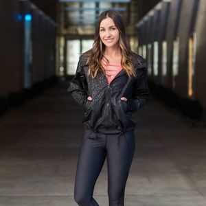 ZYIA black bomber jacket medium